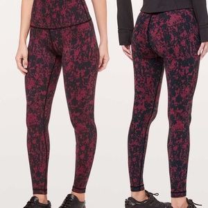 Lululemon Wunder Under High-Rise Legging 28" - Red Floral - Size 6